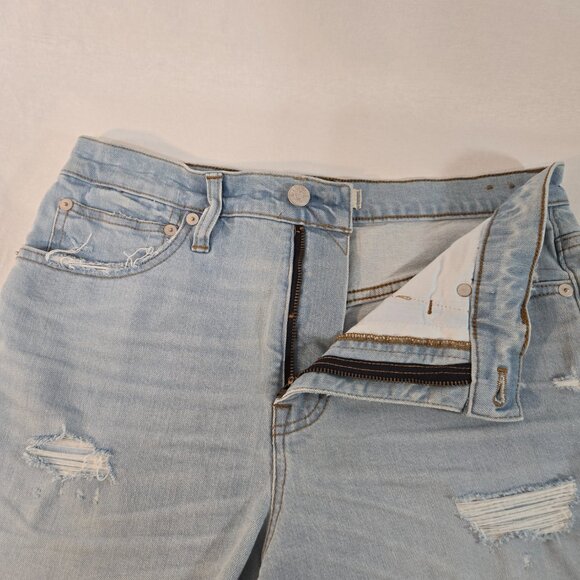MADEWELL Festival Stretchy Distressed Hi-Rise Raw Hem Short Size 28 New NO Tags! - Picture 9 of 16